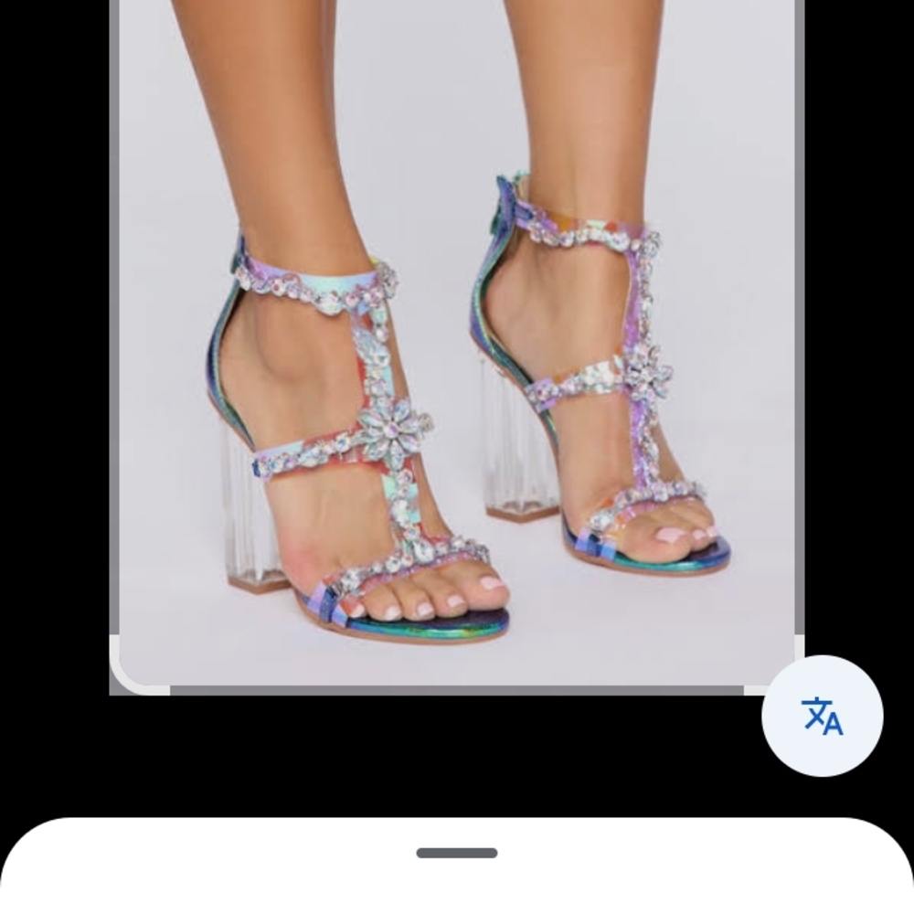 Fashion Nova Iridescent Crystal Heels